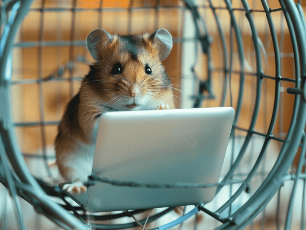 la de la rueda del hamster