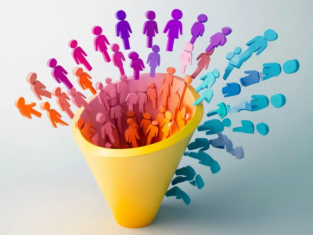 diferentes contenidos a utilizar en cada una de las fases del embudo de conversion